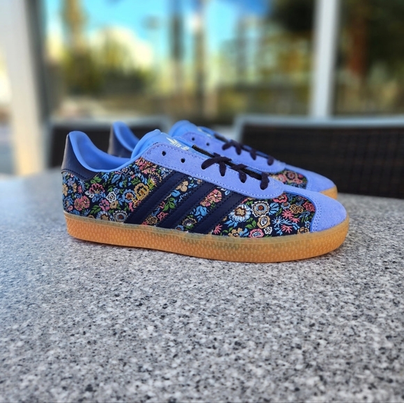 adidas Originals Shoes - Adidas Gazelle x Liberty London GS Supplier Colour / Gum BRAND NEW